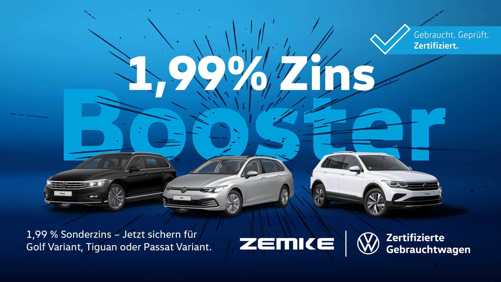 Volkswagen Gebrauchtwagen Booster | ZEMKE Autohaus Bernau GmbH