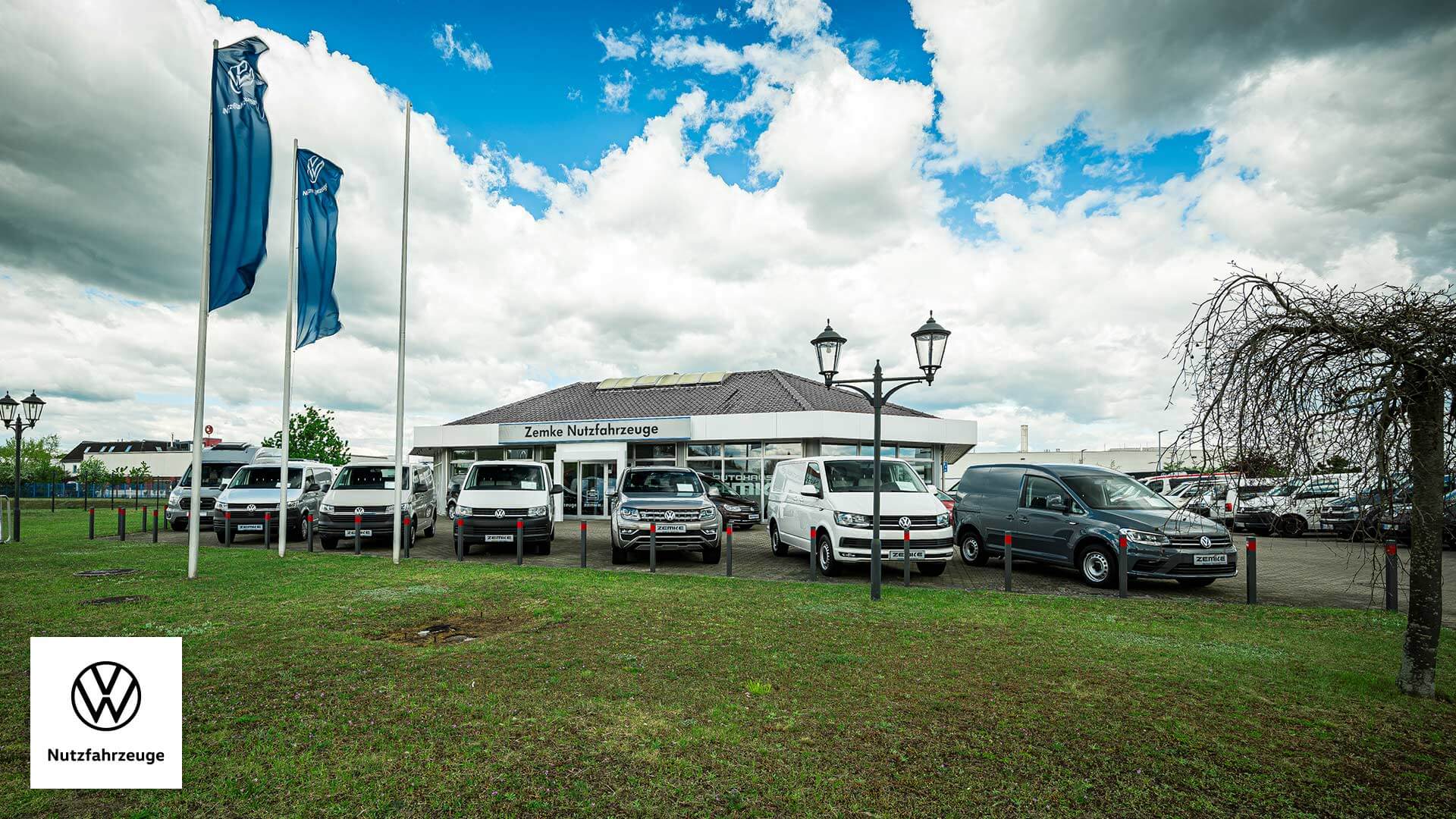 Außenansicht des Standortes Oranienburg, Volkswagen NFZ, der ZEMKE Autohaus Bernau GmbH