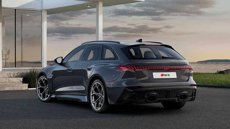 Audi RS 5 Avant, grau, Heckansicht