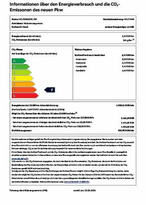 PKW Label Volkswagen Multivan