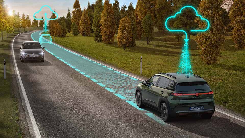 Volkswagen ID. Cross, Visualisierung der Fahrerassistenz