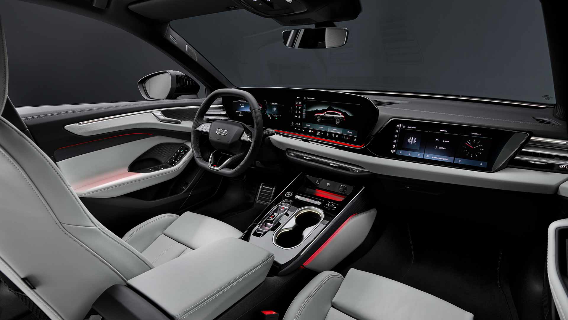 Audi A6 Avant, Cockpit, Bi-Color grau-schwarz