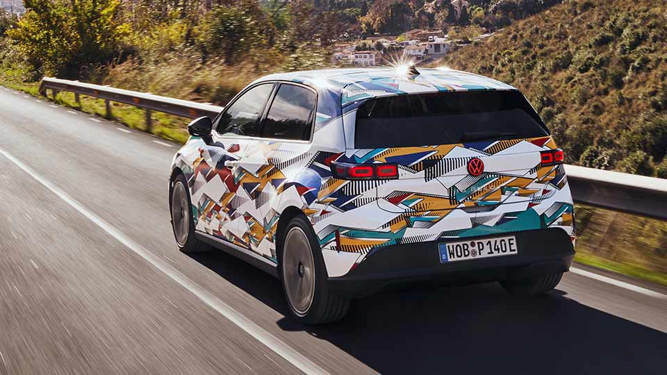 Volkswagen ID. Polo, bunt foliert, Seitenansicht